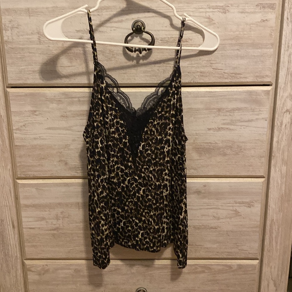 Design Lab Lord &Taylor leopard print cami size small